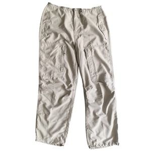 Gap grey taupe pull cord pants jogger zipper